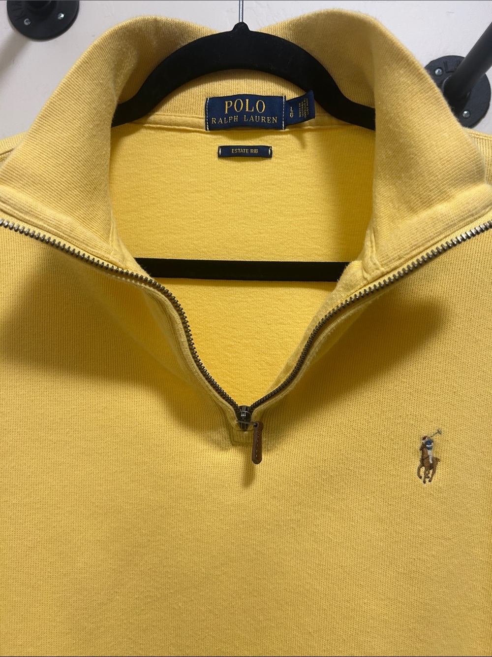 Polo by Ralph Lauren Yellow Quarter-Zip Sweatshirt